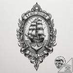 A detailed shot of an old, leather-bound book… – tattoo sketch (№1754718282_0, 09.08.2025 05:44) — tattoovalue.net