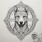 Kelpie, tattoo sketch design, on a clean whit… – tattoo sketch (№1754718479_0, 09.08.2025 05:47) — tattoovalue.net