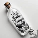 Ship in a bottle – tattoo sketch (№1754719268_0, 09.08.2025 06:01) — tattoovalue.net