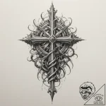 Mechanical spine (sandevistan style), tattoo… – tattoo sketch (№1754720053_0, 09.08.2025 06:14) — tattoovalue.net