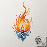 Tattoo design: abstract watercolor depiction… – tattoo sketch (№1754721629_0, 09.08.2025 06:40) — tattoovalue.net