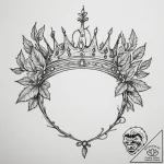 Tattoo sketch a crown made of leaves or vines… – tattoo sketch (№1754722418_0, 09.08.2025 06:53) — tattoovalue.net