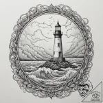 Tattoo sketch a lighthouse beam cutting throu… – tattoo sketch (№1754723796_0, 09.08.2025 07:16) — tattoovalue.net