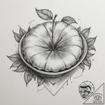 Tattoo sketch ‘apple’ on one, ‘pie’ on the ot… – tattoo sketch (№1754724388_0, 09.08.2025 07:26) — tattoovalue.net