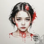 Child’s portrait, tattoo line art, watercolor… – tattoo sketch (№1754726158_0, 09.08.2025 07:55) — tattoovalue.net