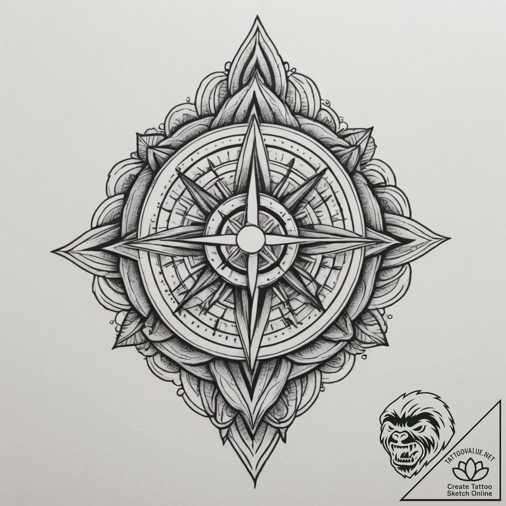 Tattoo sketch an abstract representation of i... - tattoo sketch (№1754726355_0, 09.08.2025 07:59) — tattoovalue.net