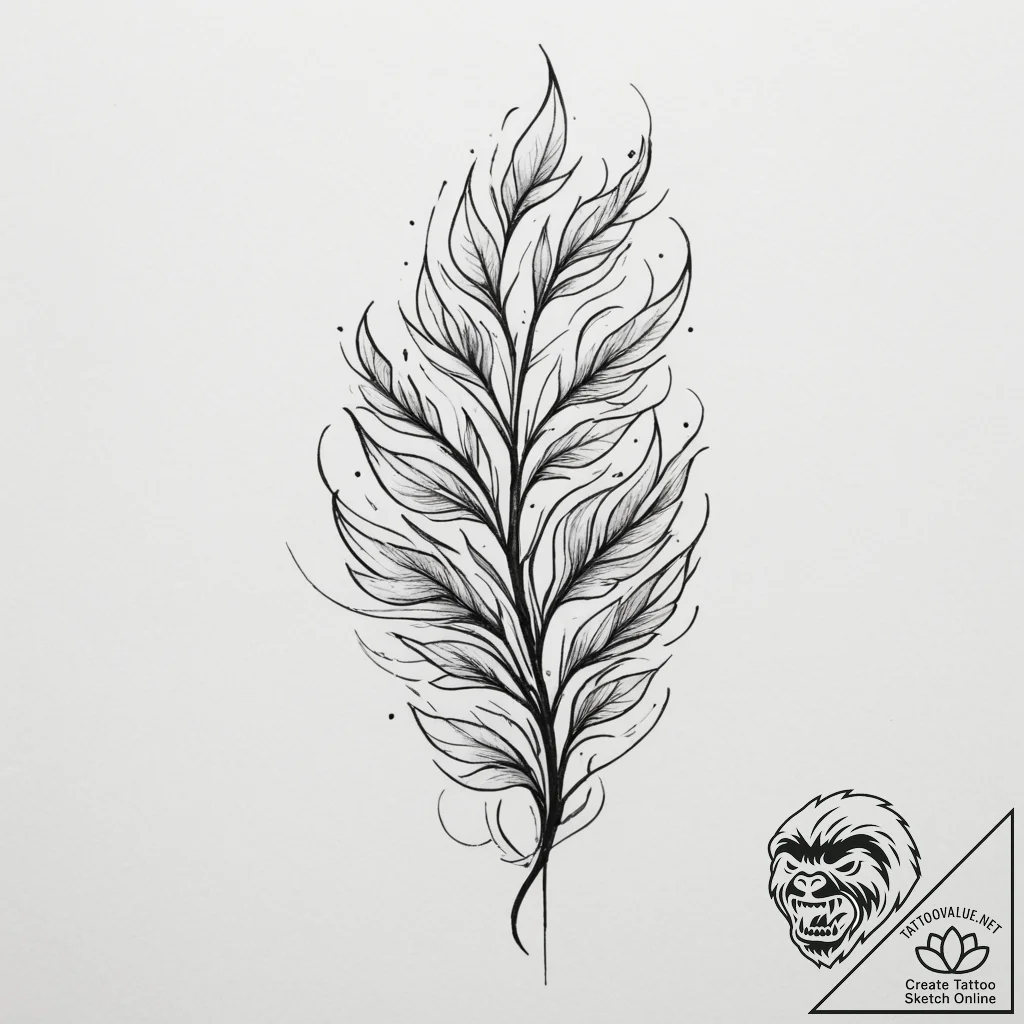 Tattoo design an abstract depiction of resili... - tattoo sketch (№1754727733_0, 09.08.2025 08:22) — tattoovalue.net