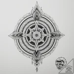 Tattoo design a vintage locket, slightly open… – tattoo sketch (№1754728126_0, 09.08.2025 08:28) — tattoovalue.net