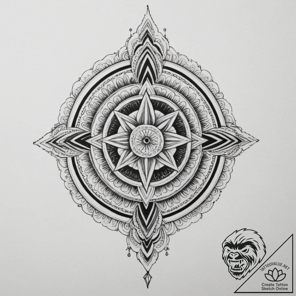Tattoo design a vintage locket, slightly open... - tattoo sketch (№1754728126_0, 09.08.2025 08:28) — tattoovalue.net