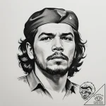 Che guevara, ink illustration for tattoo, cle… – tattoo sketch (№1754732465_0, 09.08.2025 09:41) — tattoovalue.net