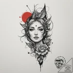 Tattoo design a gentle blend of cool tones, f… – tattoo sketch (№1754732662_0, 09.08.2025 09:44) — tattoovalue.net
