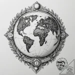 Tattoo design a “world record” badge with a g… – tattoo sketch (№1754734058_0, 09.08.2025 10:07) — tattoovalue.net