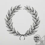 Tattoo sketch a number “100%” with a laurel w… – tattoo sketch (№1754734651_0, 09.08.2025 10:17) — tattoovalue.net