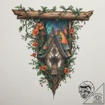 A sketch style tattoo of a domovoy, the house… – tattoo sketch (№1754734856_0, 09.08.2025 10:20) — tattoovalue.net