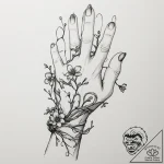 Tattoo sketch a vine wrapping around a human… – tattoo sketch (№1754735053_0, 09.08.2025 10:24) — tattoovalue.net