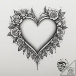 Tattoo sketch a heart made of a single contin… – tattoo sketch (№1754737251_0, 09.08.2025 11:00) — tattoovalue.net