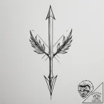 Tattoo design a subtle ‘respawn’ arrow linewo… – tattoo sketch (№1754737449_0, 09.08.2025 11:04) — tattoovalue.net