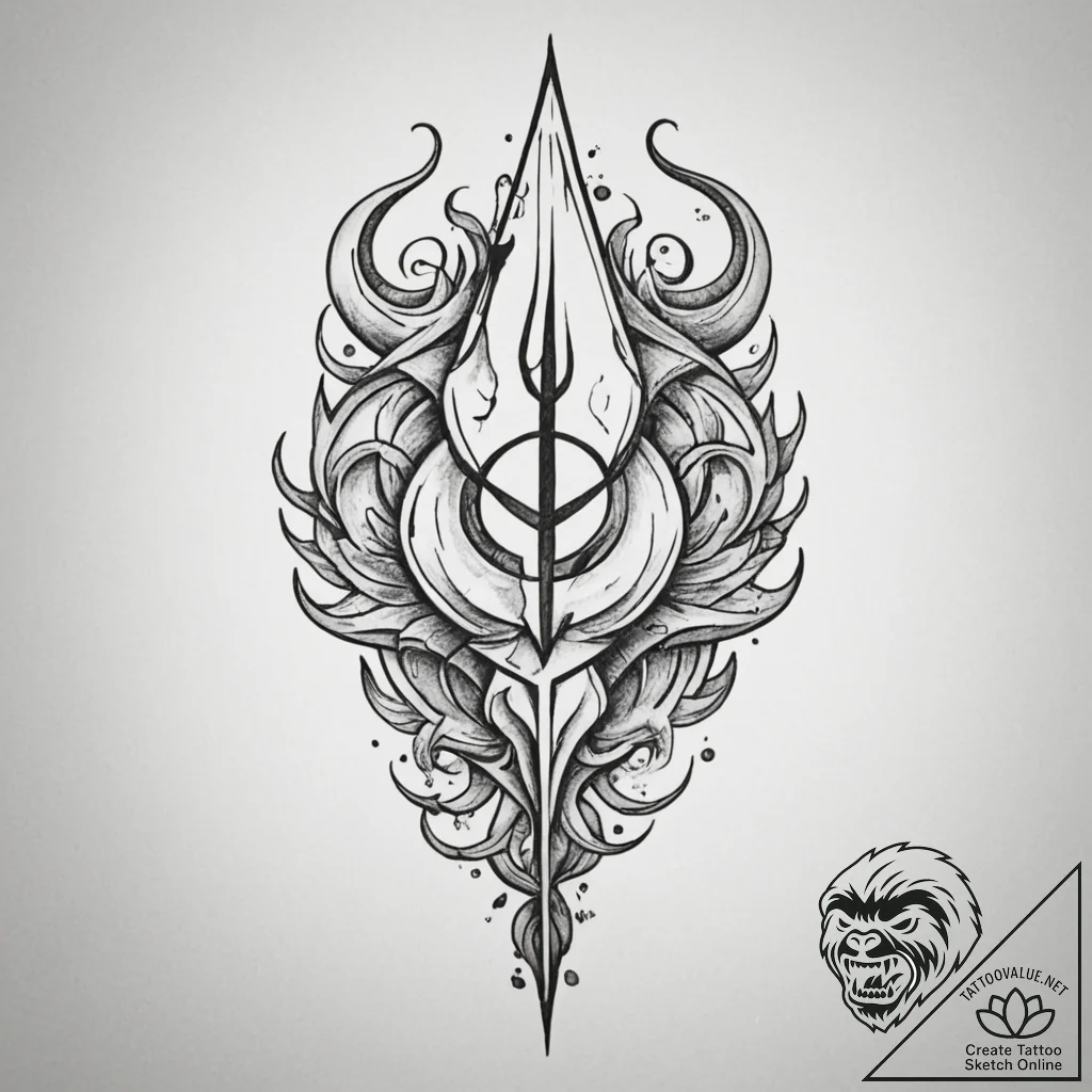 Tattoo design a rusted metal texture forming... - tattoo sketch (№1754738254_0, 09.08.2025 11:17) — tattoovalue.net