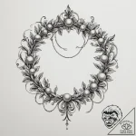 Tattoo design a delicate string of pearls int… – tattoo sketch (№1754739859_0, 09.08.2025 11:44) — tattoovalue.net