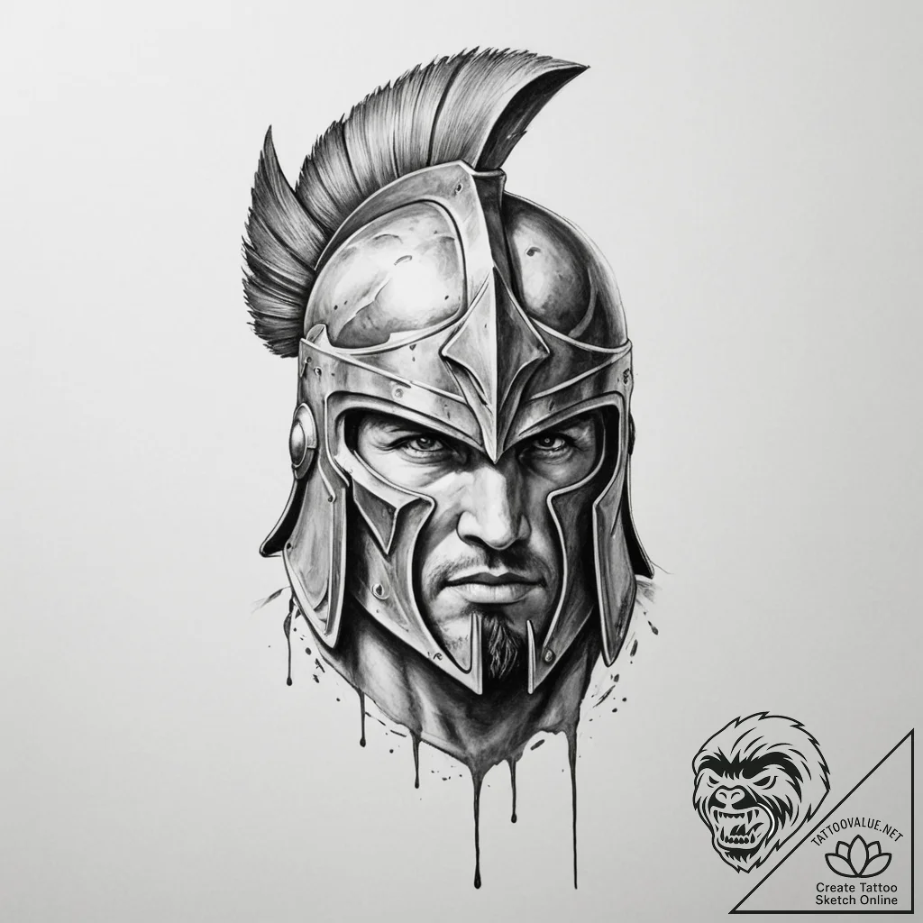Spartan - tattoo sketch (№1754740466_0, 09.08.2025 11:54) — tattoovalue.net