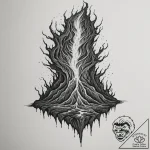 Tattoo sketch molten lava flowing, showing ra… – tattoo sketch (№1754742678_0, 09.08.2025 12:31) — tattoovalue.net