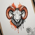 Tattoo sketch an aries ram’s head, dissolving… – tattoo sketch (№1754743081_0, 09.08.2025 12:38) — tattoovalue.net