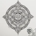 Maya (symbols), ink illustration for tattoo,… – tattoo sketch (№1754743281_0, 09.08.2025 12:41) — tattoovalue.net
