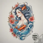 Art nouveau aphrodite, artistic tattoo sketch… – tattoo sketch (№1754744083_0, 09.08.2025 12:54) — tattoovalue.net