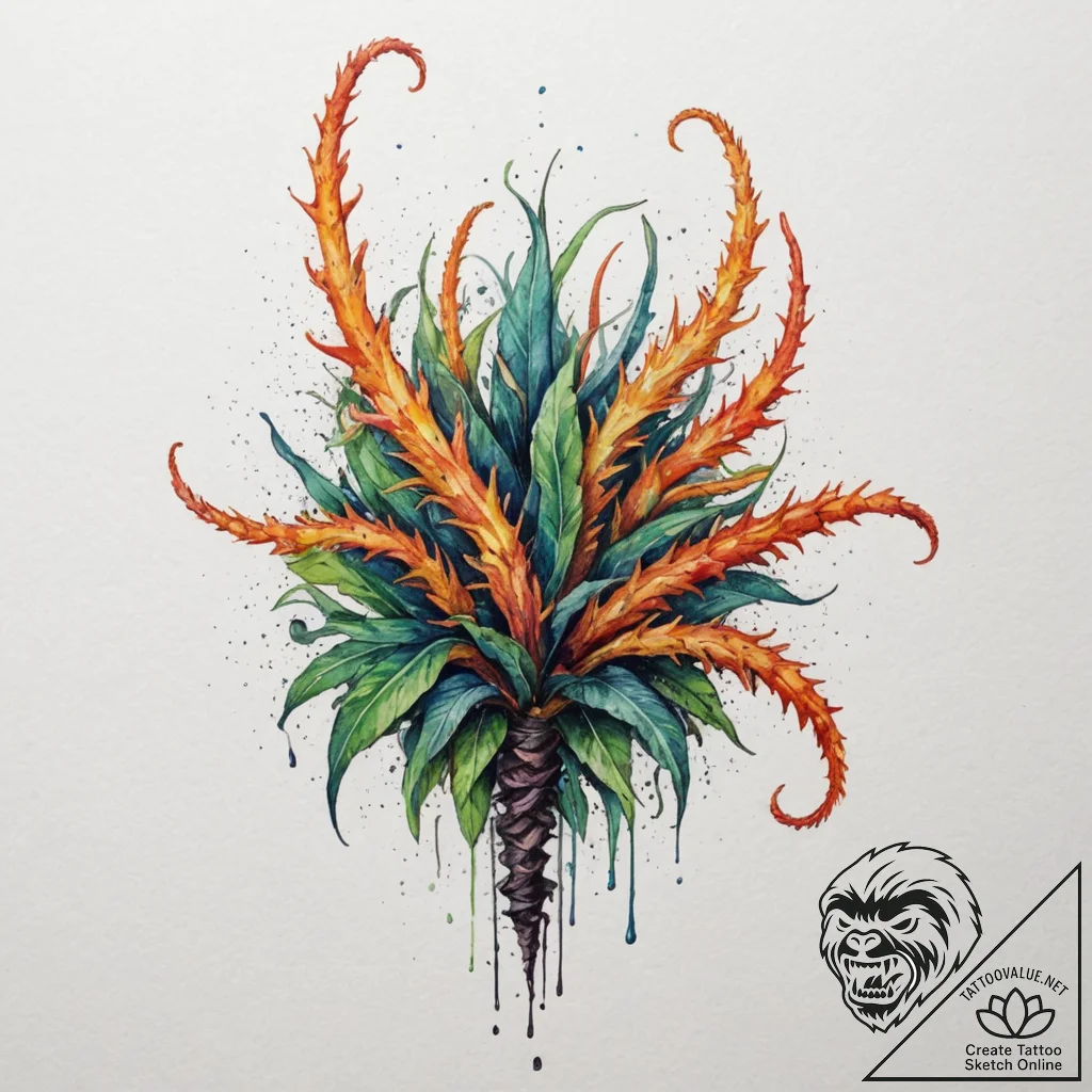 Cordyceps from the last of us, tattoo sketch... - tattoo sketch (№1754745290_0, 09.08.2025 13:14) — tattoovalue.net