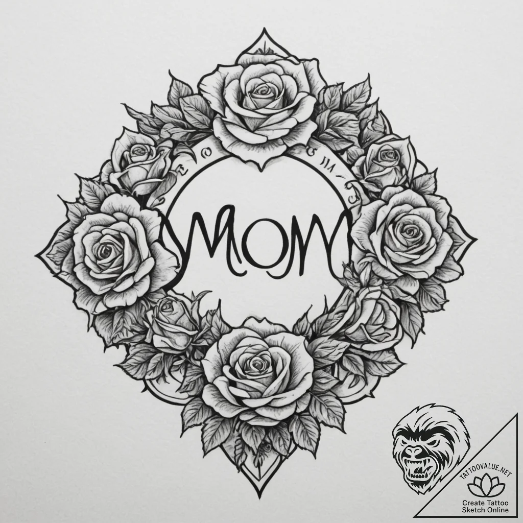 Tattoo sketch a simple "mom" or "dad" with a... - tattoo sketch (№1754746877_0, 09.08.2025 13:41) — tattoovalue.net