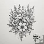 Tattoo design a secret garden with glowing fl… – tattoo sketch (№1754747469_0, 09.08.2025 13:51) — tattoovalue.net
