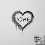 Audio waveform of a specific word (e.g., “lov… – tattoo sketch (№1754748455_0, 09.08.2025 14:07) — tattoovalue.net