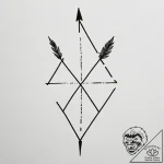 Tattoo design a “rank up” arrow with a challe… – tattoo sketch (№1754749245_0, 09.08.2025 14:20) — tattoovalue.net