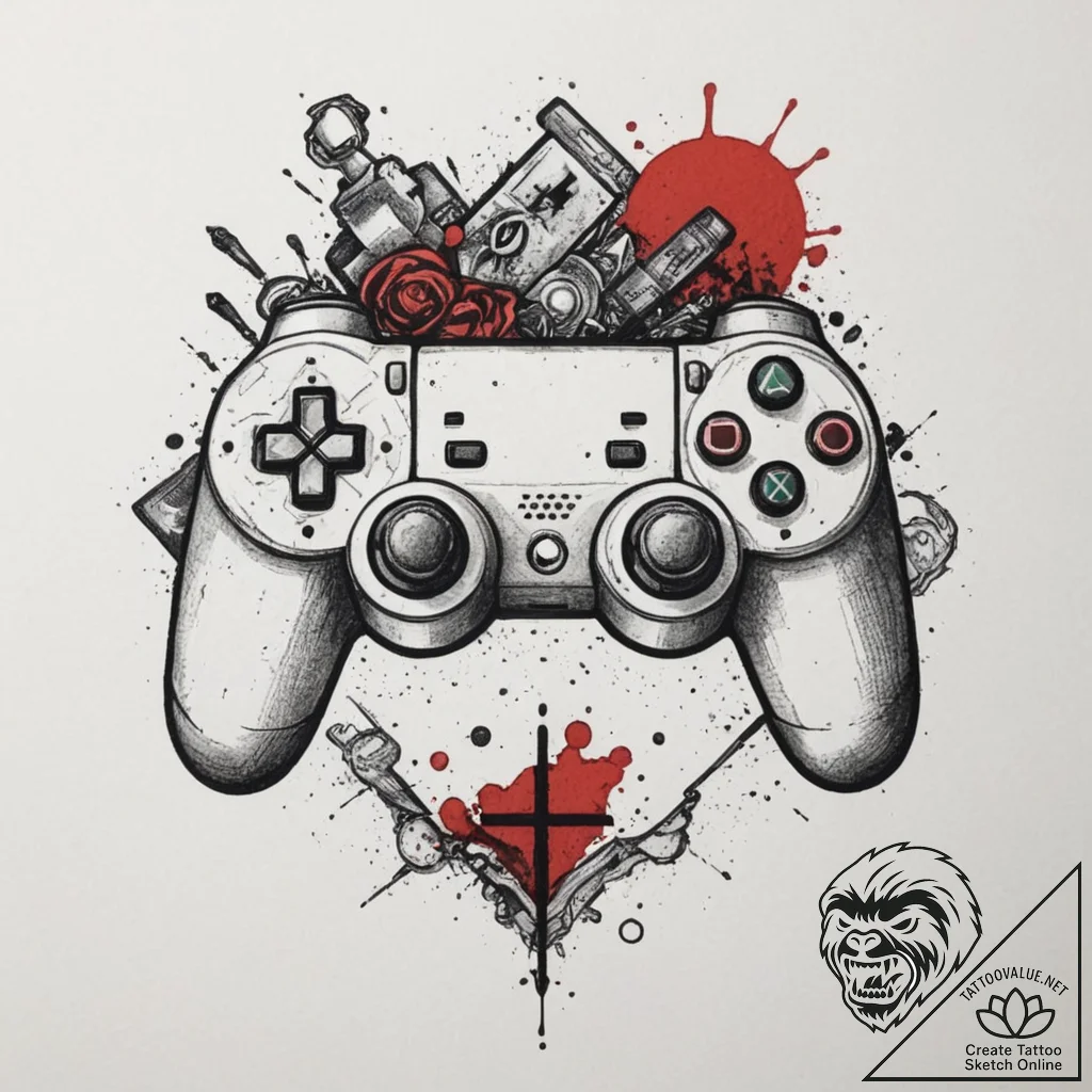 Tattoo design a winner's medal with a stylize... - tattoo sketch (№1754750635_0, 09.08.2025 14:43) — tattoovalue.net