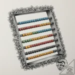 Abacus, tattoo flash sheet design, vibrant co… – tattoo sketch (№1754750832_0, 09.08.2025 14:47) — tattoovalue.net