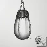 Tattoo sketch a powerful punchbag with a dent… – tattoo sketch (№1754751226_0, 09.08.2025 14:53) — tattoovalue.net