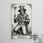 Tarot card (e.g., the fool, the magician, dea… – tattoo sketch (№1754751421_0, 09.08.2025 14:57) — tattoovalue.net