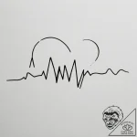 Tattoo design a heartbeat line with a name or… – tattoo sketch (№1754751815_0, 09.08.2025 15:03) — tattoovalue.net
