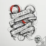 Tattoo sketch a flowing ribbon with important… – tattoo sketch (№1754752011_0, 09.08.2025 15:06) — tattoovalue.net