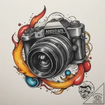 Tattoo sketch a stylized camera lens on one,… – tattoo sketch (№1754753007_0, 09.08.2025 15:23) — tattoovalue.net