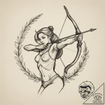 Tattoo sketch a sagittarius archer, minimalis… – tattoo sketch (№1754753405_0, 09.08.2025 15:30) — tattoovalue.net
