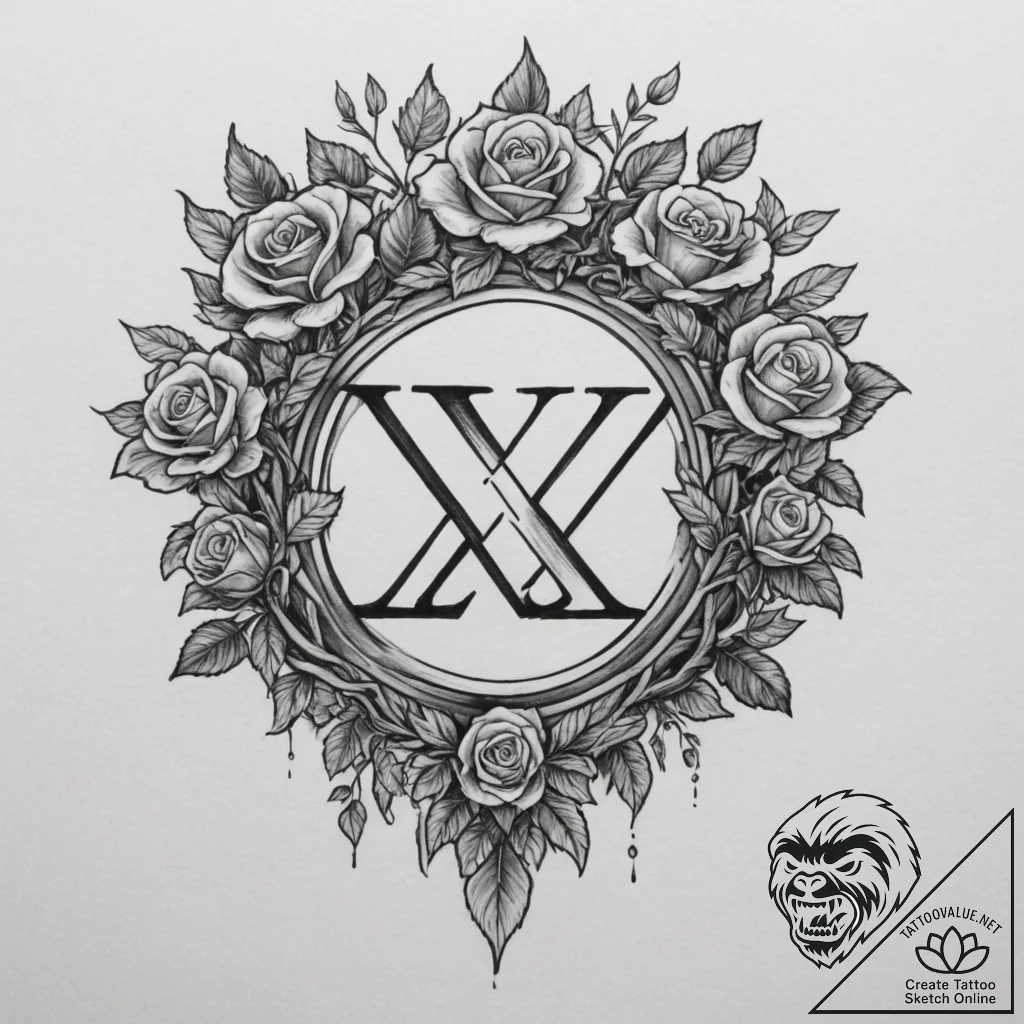 110. tattoo sketch: "yest" rune intertwined w... - tattoo sketch (№1754754604_0, 09.08.2025 15:50) — tattoovalue.net