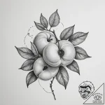 Apricot – tattoo sketch (№1754755202_0, 09.08.2025 16:00) — tattoovalue.net