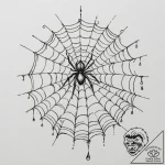 Tattoo design a delicate, intricate spiderweb… – tattoo sketch (№1754755604_0, 09.08.2025 16:06) — tattoovalue.net