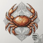 Tattoo design a realistic cancer crab, intric… – tattoo sketch (№1754756004_0, 09.08.2025 16:13) — tattoovalue.net