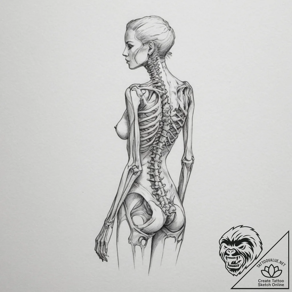 Tattoo sketch a simple, elegant silhouette of... - tattoo sketch (№1754756204_0, 09.08.2025 16:16) — tattoovalue.net