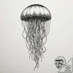 Tattoo sketch a delicate, ethereal jellyfish… – tattoo sketch (№1754756803_0, 09.08.2025 16:26) — tattoovalue.net