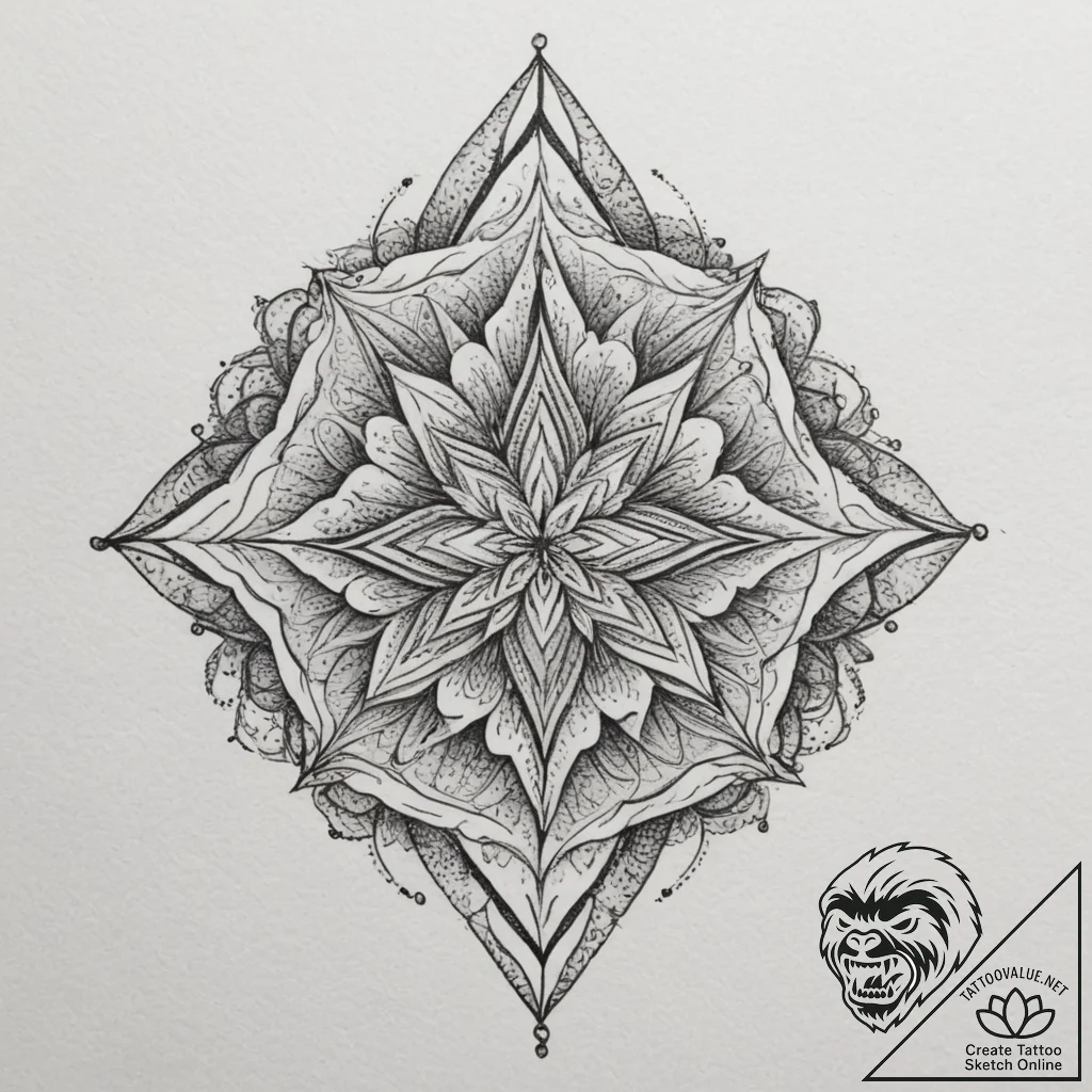 Tattoo design a symbol representing a persona... - tattoo sketch (№1754758016_0, 09.08.2025 16:46) — tattoovalue.net