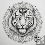 Tiger, tattoo drawing outline, rough sketchy… – tattoo sketch (№1754761234_0, 09.08.2025 17:40) — tattoovalue.net