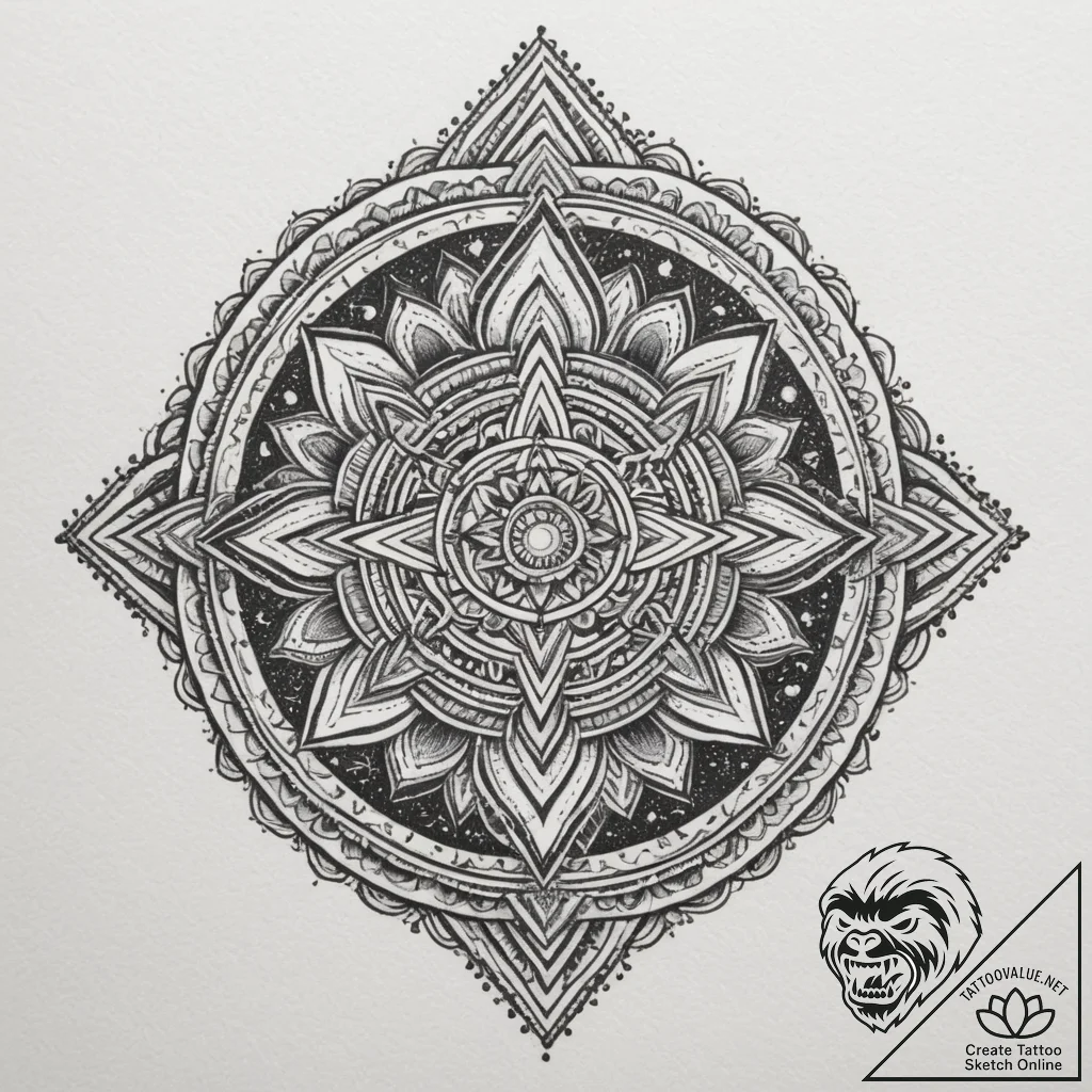 Tattoo design a symbol of personal resilience... - tattoo sketch (№1754762234_0, 09.08.2025 17:57) — tattoovalue.net